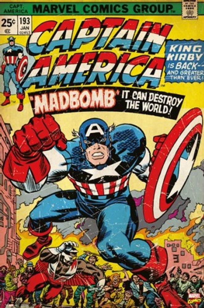 Captain America Marvel Comic Book Cover- Madbomb - Athena Posters