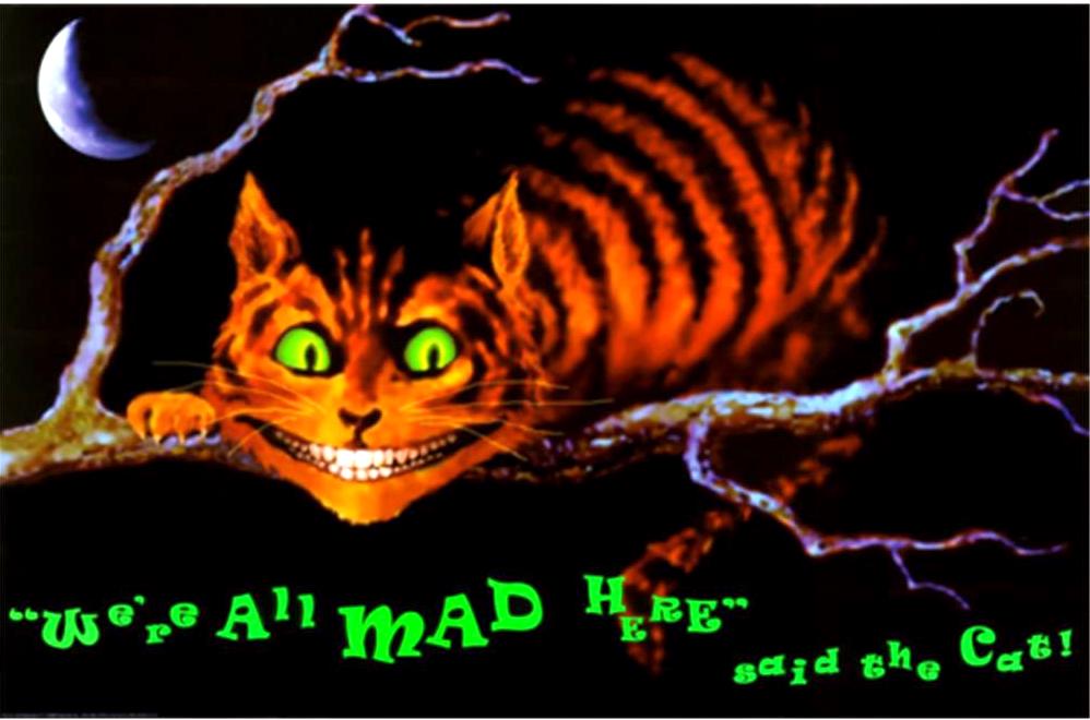 Alice In Wonderland - Cheshire Cat - "We Are All Mad Here" Said The