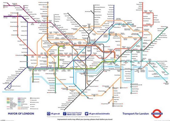 LONDON UNDERGROUND MAP - Athena Posters