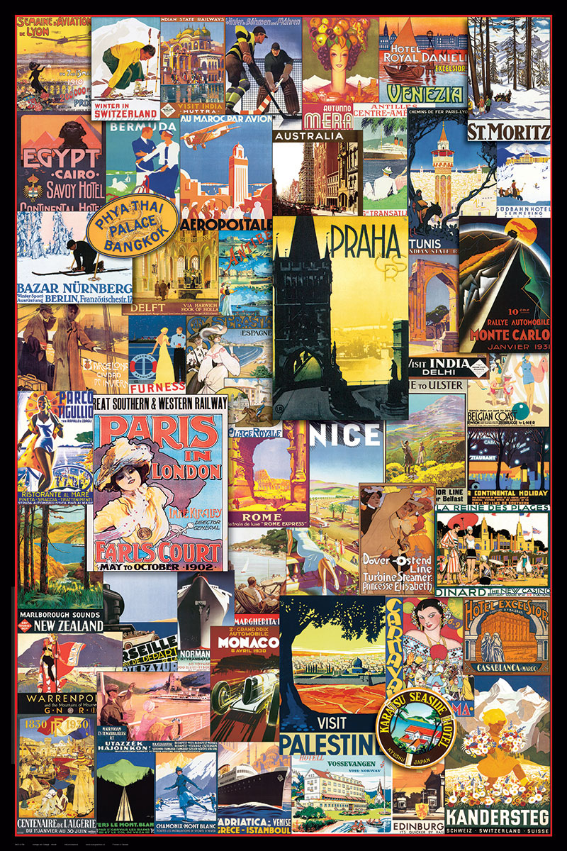vintage travel ads art prints
