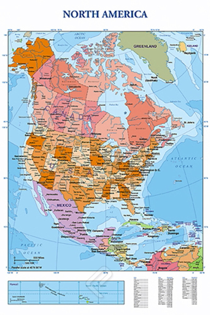 Map of North America - Athena Posters