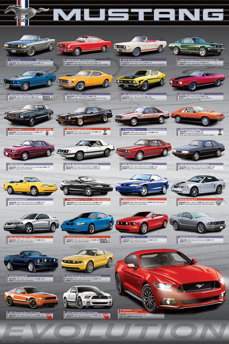 Ford Mustang Evolution - Athena Posters