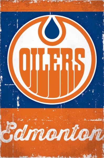 Edmonton Oilers - Retro Logo - Athena Posters