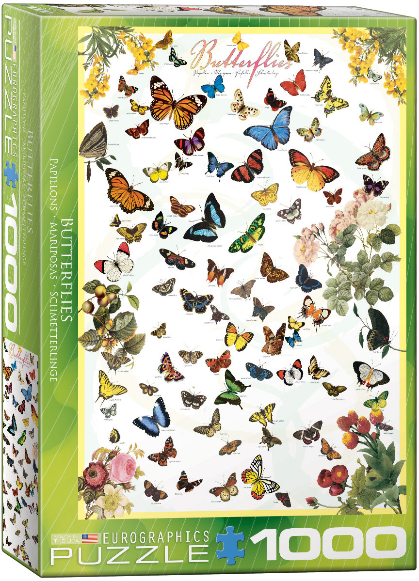 0077-Butterflies - 1000 Piece Puzzle *IN STOCK - Athena Posters
