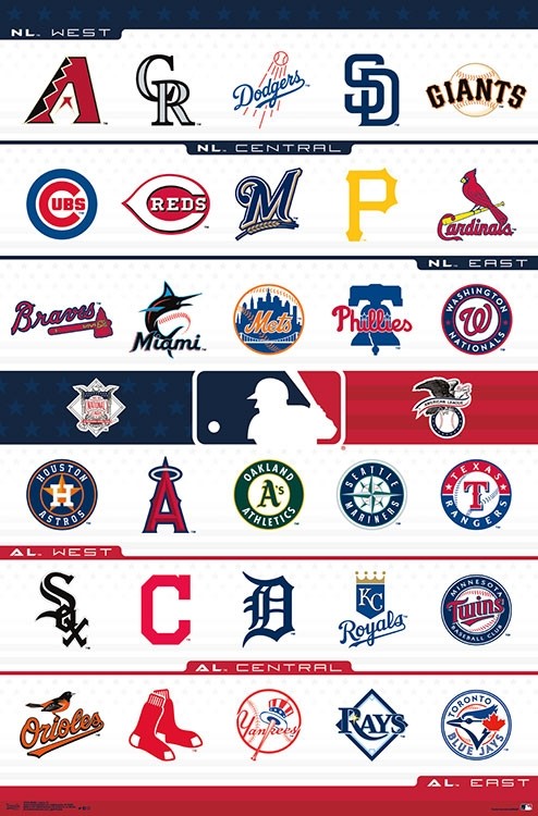 MLB Logos - Athena Posters