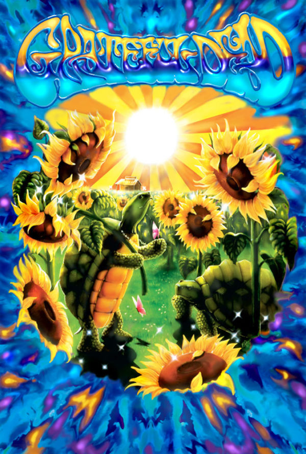 grateful dead china cat sunflower comic poster