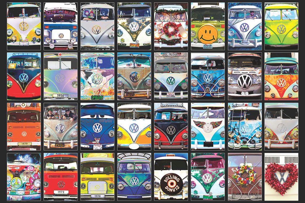 Puzzle EuroGraphics VW Cool Faces Volkswagen - 1000 Pezzi - Dimensioni 48x68 Cm - Multicolore - 2