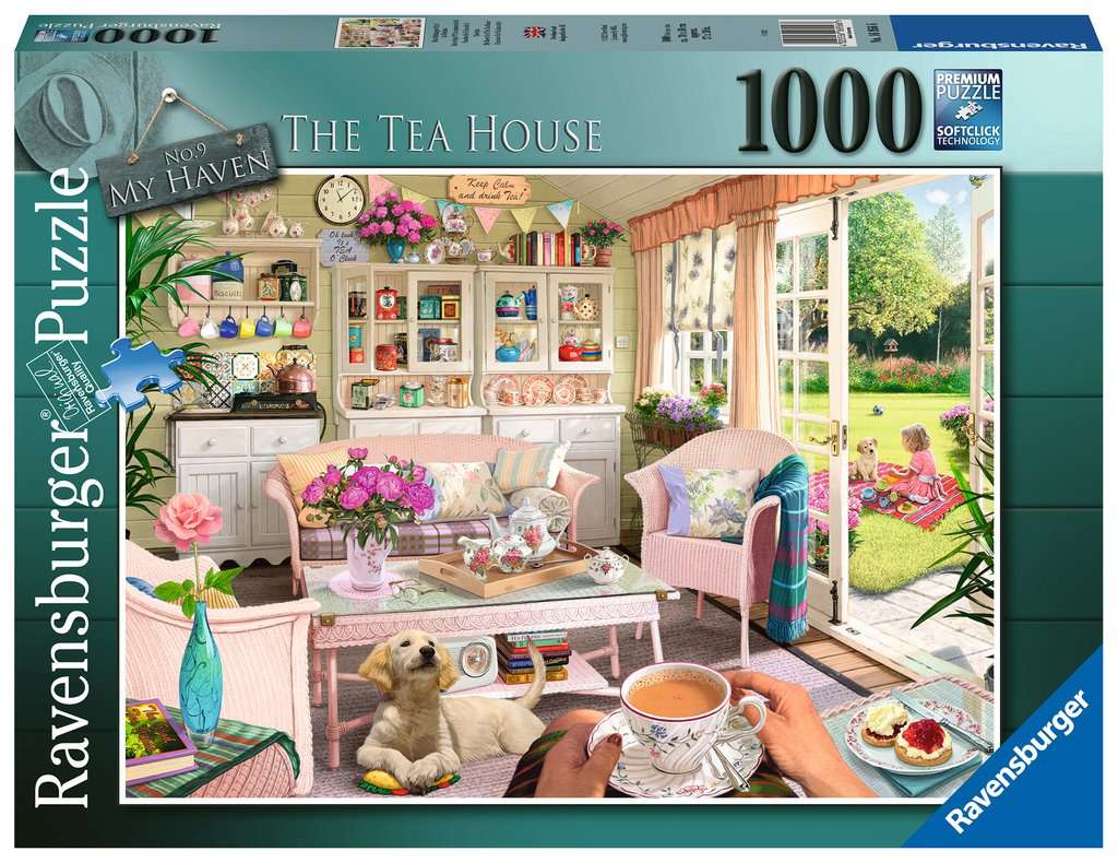 Bluebird Puzzle 1000 Pezzi 'She Shed' - Cottage Da Giardino Con Fiori, Made In France - Dimensioni 69x47,8 Cm