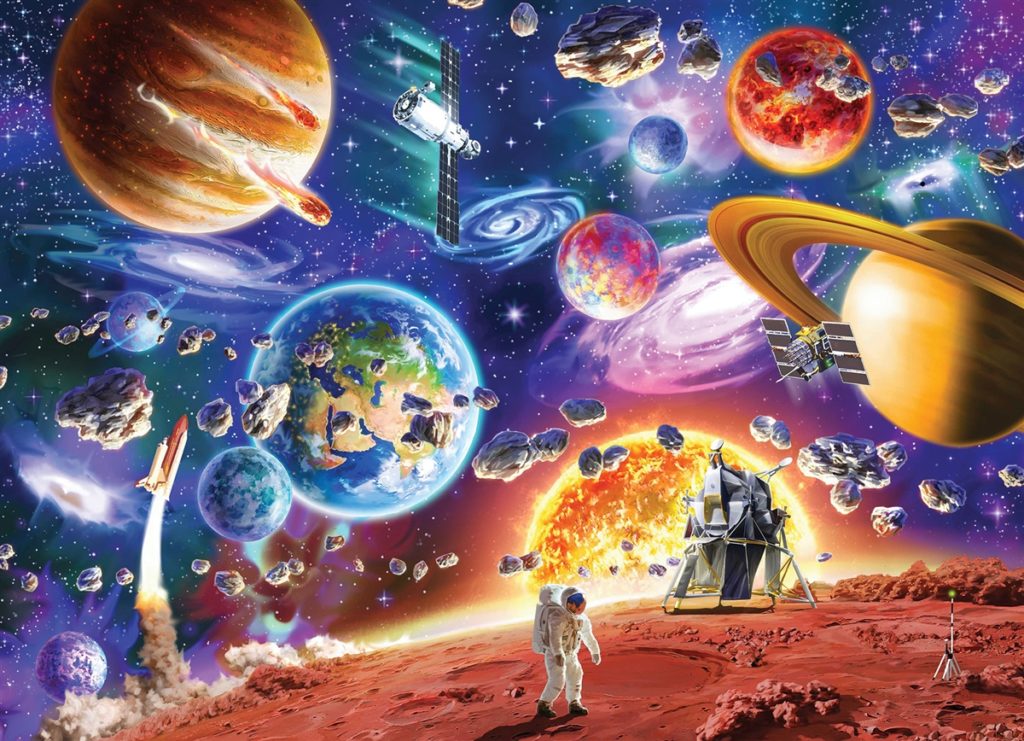 Space Travels -350 Piece Family Puzzle - Athena Posters