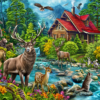 Red Roofed Cabin - 2000 Piece Puzzle - Image 2