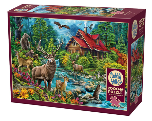 Red Roofed Cabin - 2000 Piece Puzzle