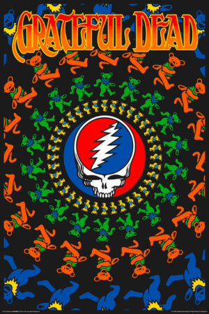 The Grateful Dead Bear Circle - Blacklight
