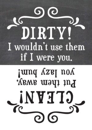 Clean! put them away you lazy bum!...-MAGNET