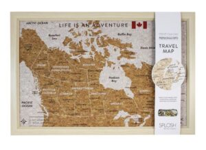 Canada Map- Cork with Pins