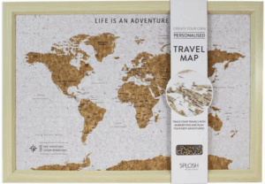 World Map- Cork with Pins