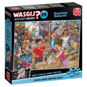 Wasgij Mystery 29, Donation Debacle 1000 Piece Mystery Puzzle