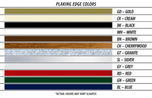 Laminate Edge Colour Chart